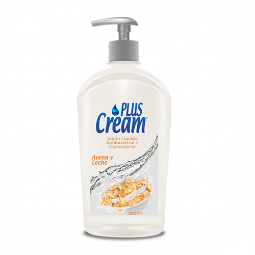 Jabón Liquido Antibacterial Y Humectante Plus Cream Avena Y Leche 500ml 6350